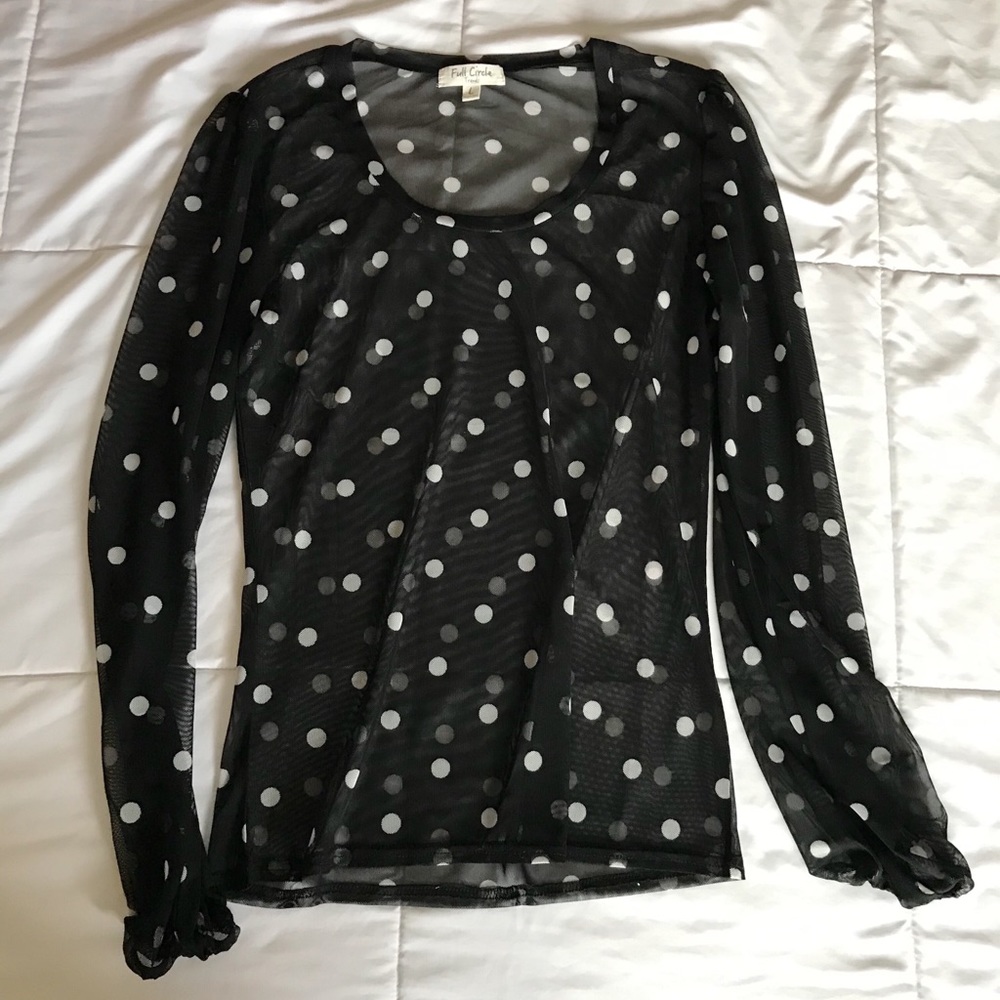 Sheer long sleeve top